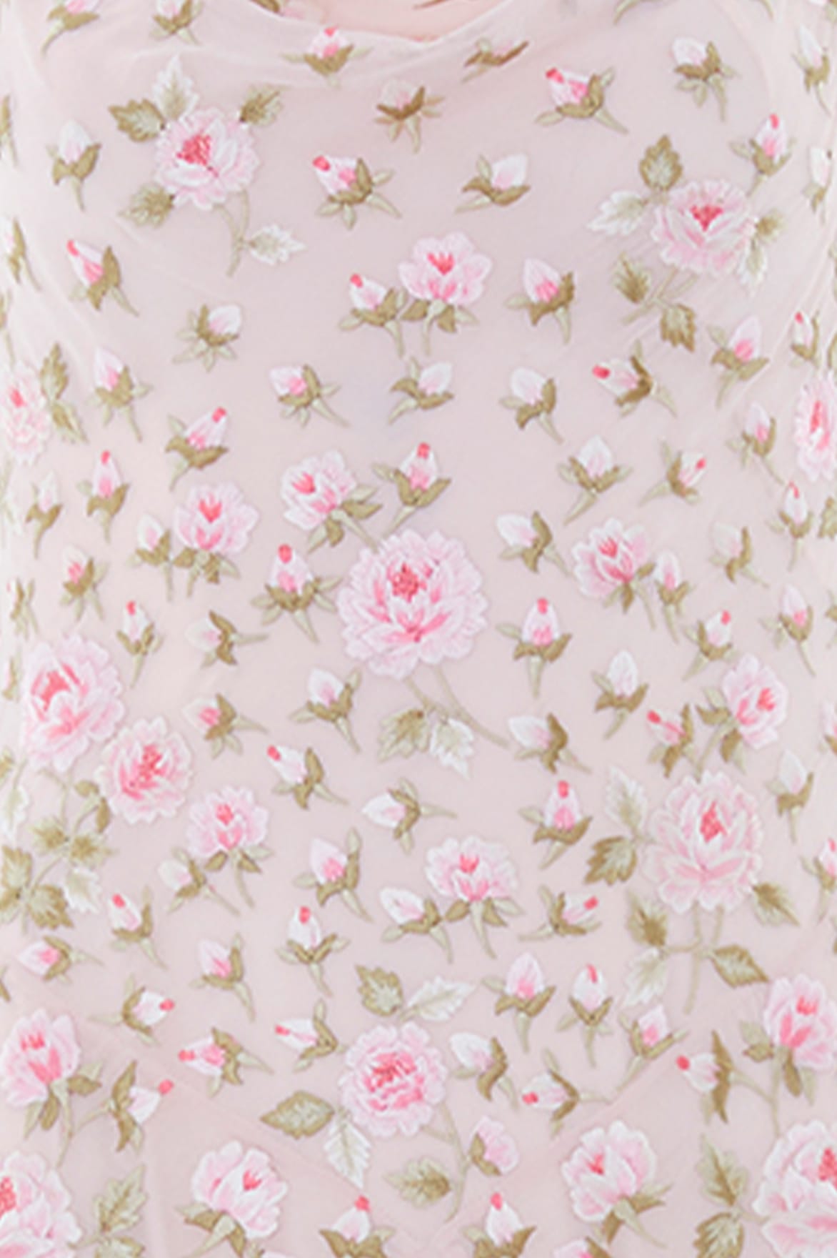 Needle & Thread Rose Bloom Georgette suknia Pink haftowana