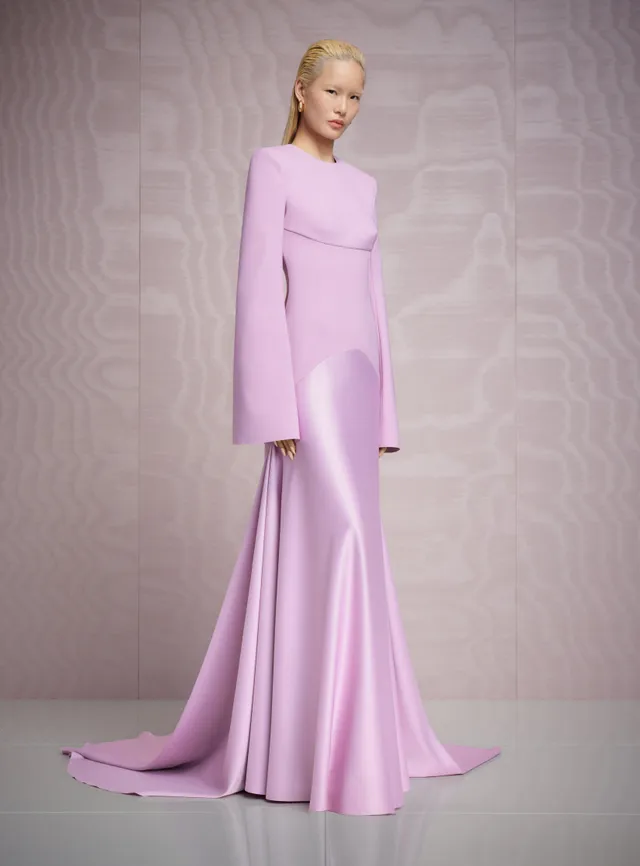 SOLACE LONDON The Claudine sukienka wieczorowa liliowa maxi